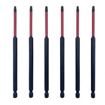 ROK Jeu d'embouts pour tournevis à percussion de 6 po #2 carrés - 6 pièces